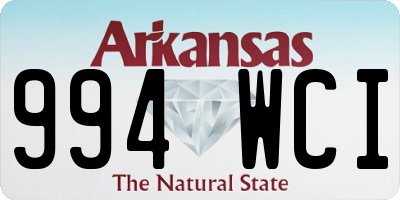 AR license plate 994WCI