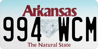 AR license plate 994WCM