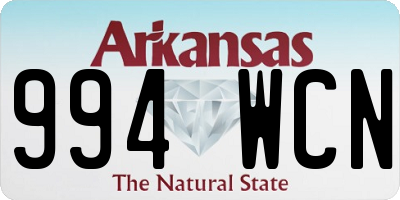 AR license plate 994WCN