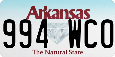 AR license plate 994WCO