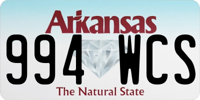 AR license plate 994WCS