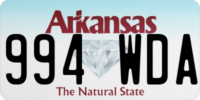 AR license plate 994WDA