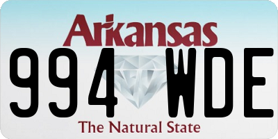 AR license plate 994WDE