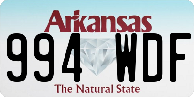 AR license plate 994WDF