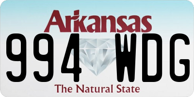 AR license plate 994WDG