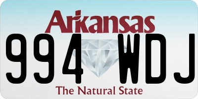 AR license plate 994WDJ