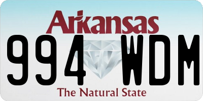 AR license plate 994WDM