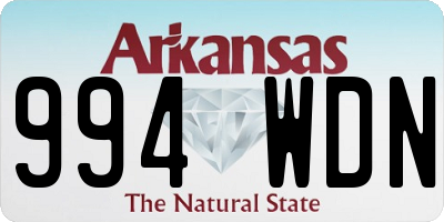 AR license plate 994WDN