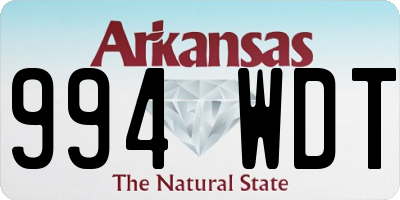 AR license plate 994WDT