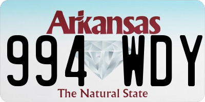 AR license plate 994WDY