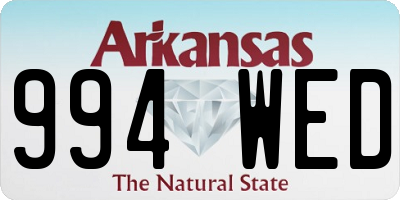 AR license plate 994WED