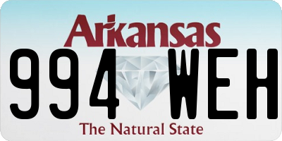 AR license plate 994WEH