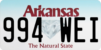AR license plate 994WEI