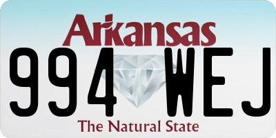 AR license plate 994WEJ
