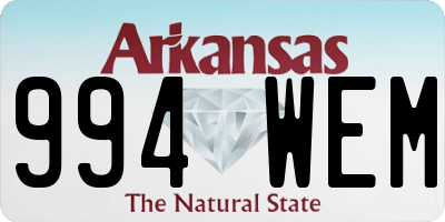 AR license plate 994WEM
