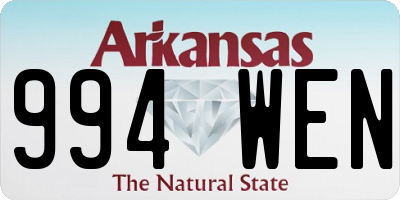 AR license plate 994WEN