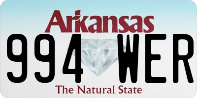 AR license plate 994WER