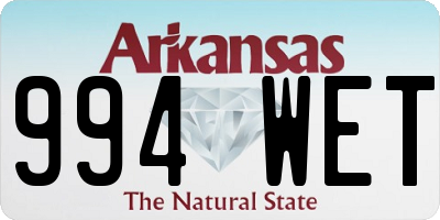 AR license plate 994WET