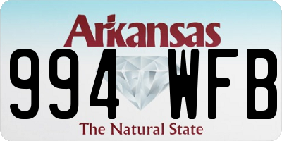 AR license plate 994WFB