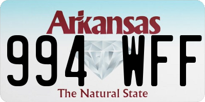 AR license plate 994WFF