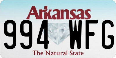 AR license plate 994WFG