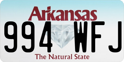 AR license plate 994WFJ
