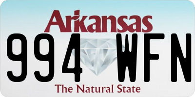 AR license plate 994WFN