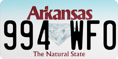 AR license plate 994WFO