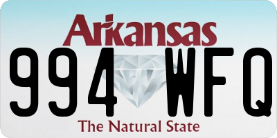 AR license plate 994WFQ