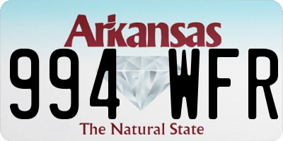 AR license plate 994WFR