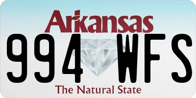 AR license plate 994WFS