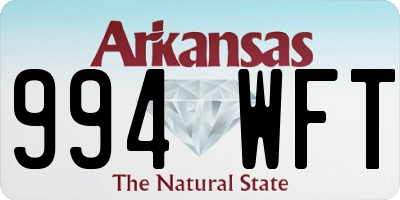 AR license plate 994WFT
