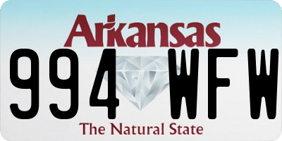 AR license plate 994WFW