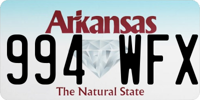 AR license plate 994WFX