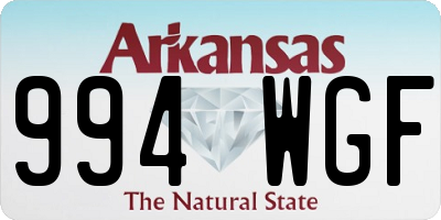 AR license plate 994WGF