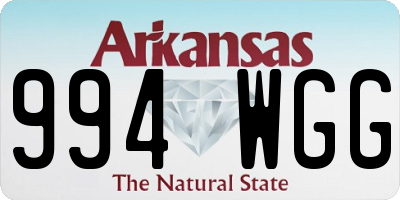 AR license plate 994WGG