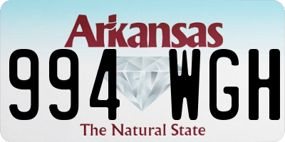 AR license plate 994WGH