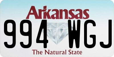 AR license plate 994WGJ