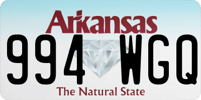 AR license plate 994WGQ