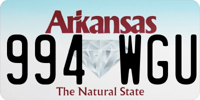 AR license plate 994WGU