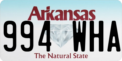 AR license plate 994WHA