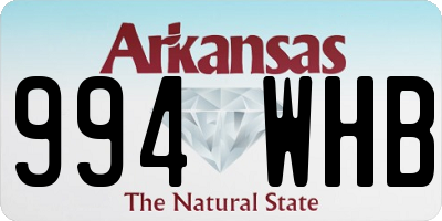AR license plate 994WHB