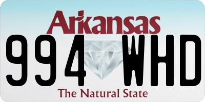 AR license plate 994WHD