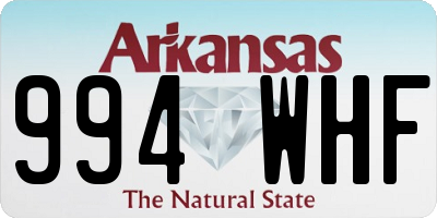 AR license plate 994WHF