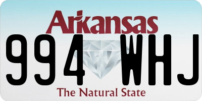 AR license plate 994WHJ