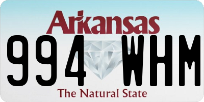 AR license plate 994WHM