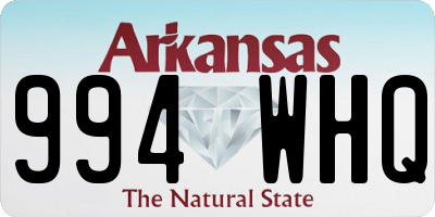 AR license plate 994WHQ