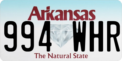 AR license plate 994WHR