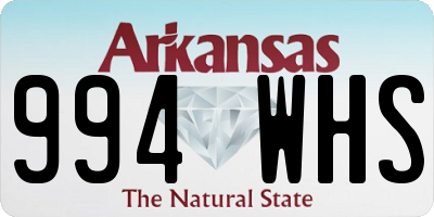 AR license plate 994WHS