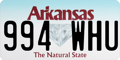 AR license plate 994WHU